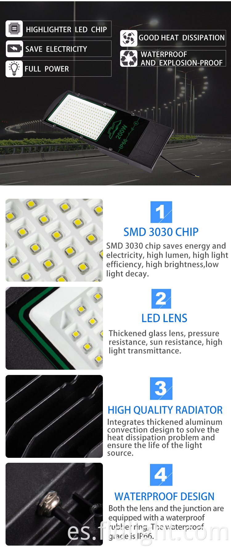 outdoor waterproof ip66 led 